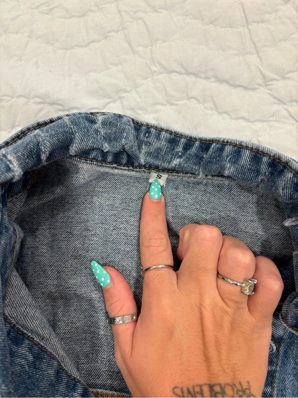Cropped Blue Denim Jacket - Women